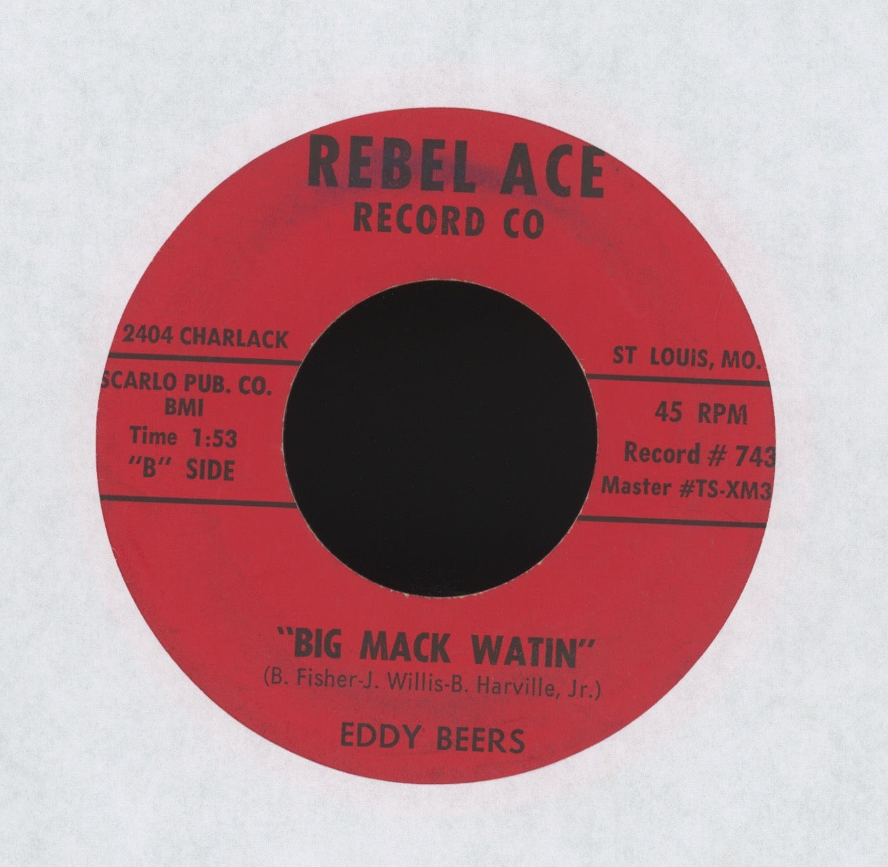 Eddy Beers - Big Mack Waitin on Rebel Ace Rockabilly Bop 45