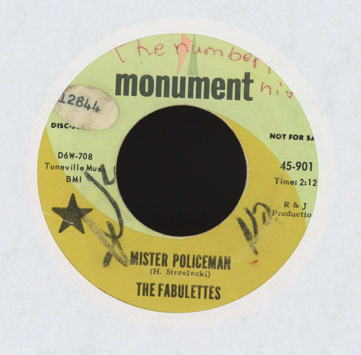 The Fabulettes - Mister Policeman on Monument Promo Northern Soul 45
