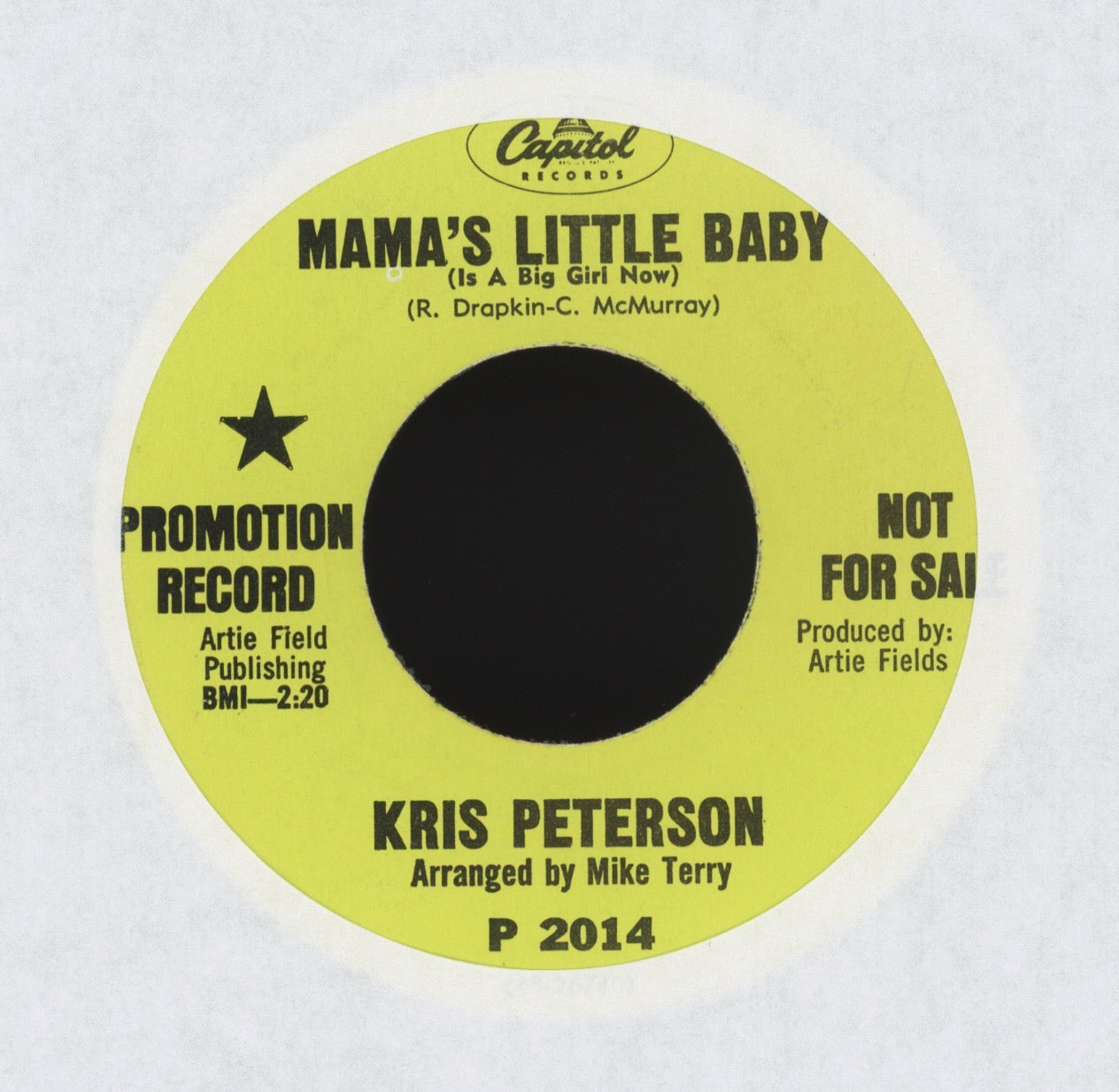 Kris Peterson / Soul Rhythm Band - Mama's Little Baby (Is A Big Girl Now) on Capitol Promo Northern Soul Funk 45