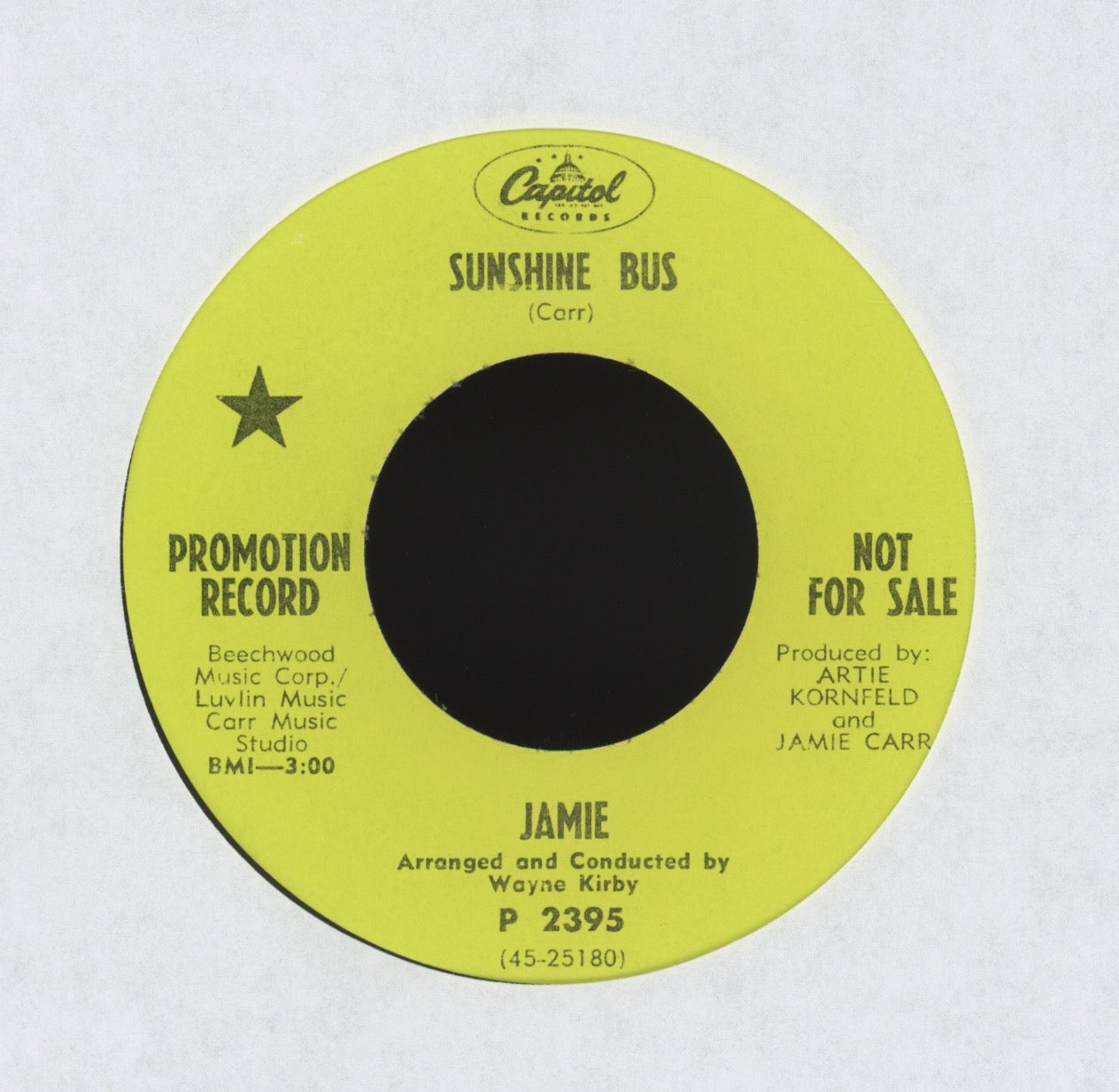 Jamie - Sunshine Bus on Capitol Promo Soul Freakbeat 45