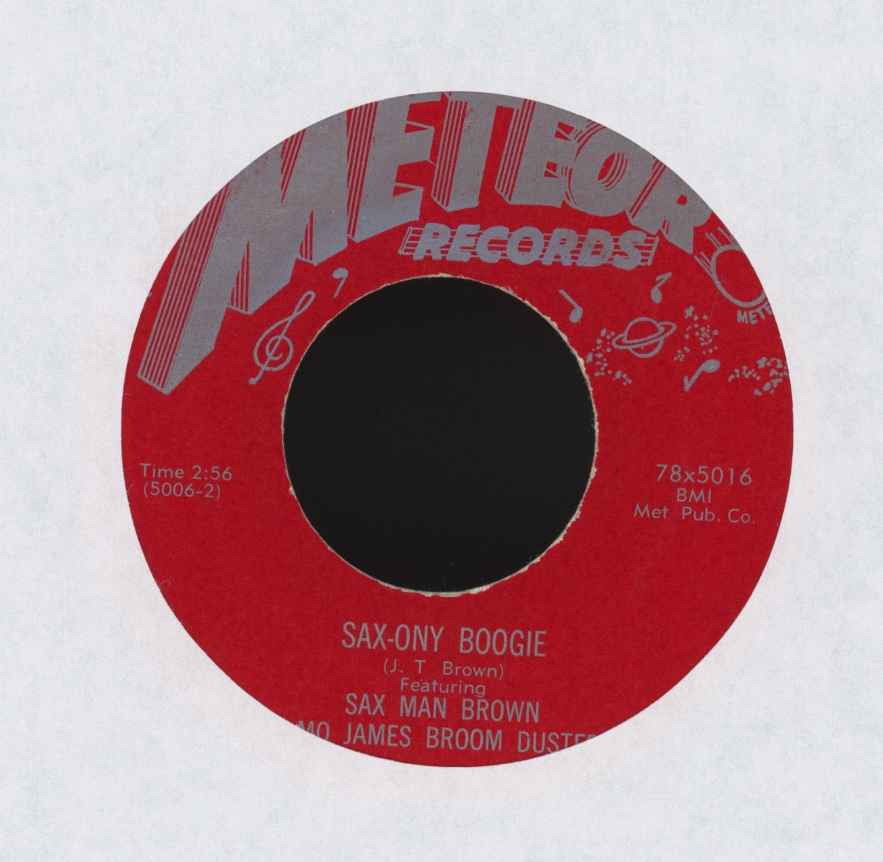 Elmore James & His Broomdusters - Sax-ony Boogie / Dumb Woman Blues on Meteor R&B Blues 45