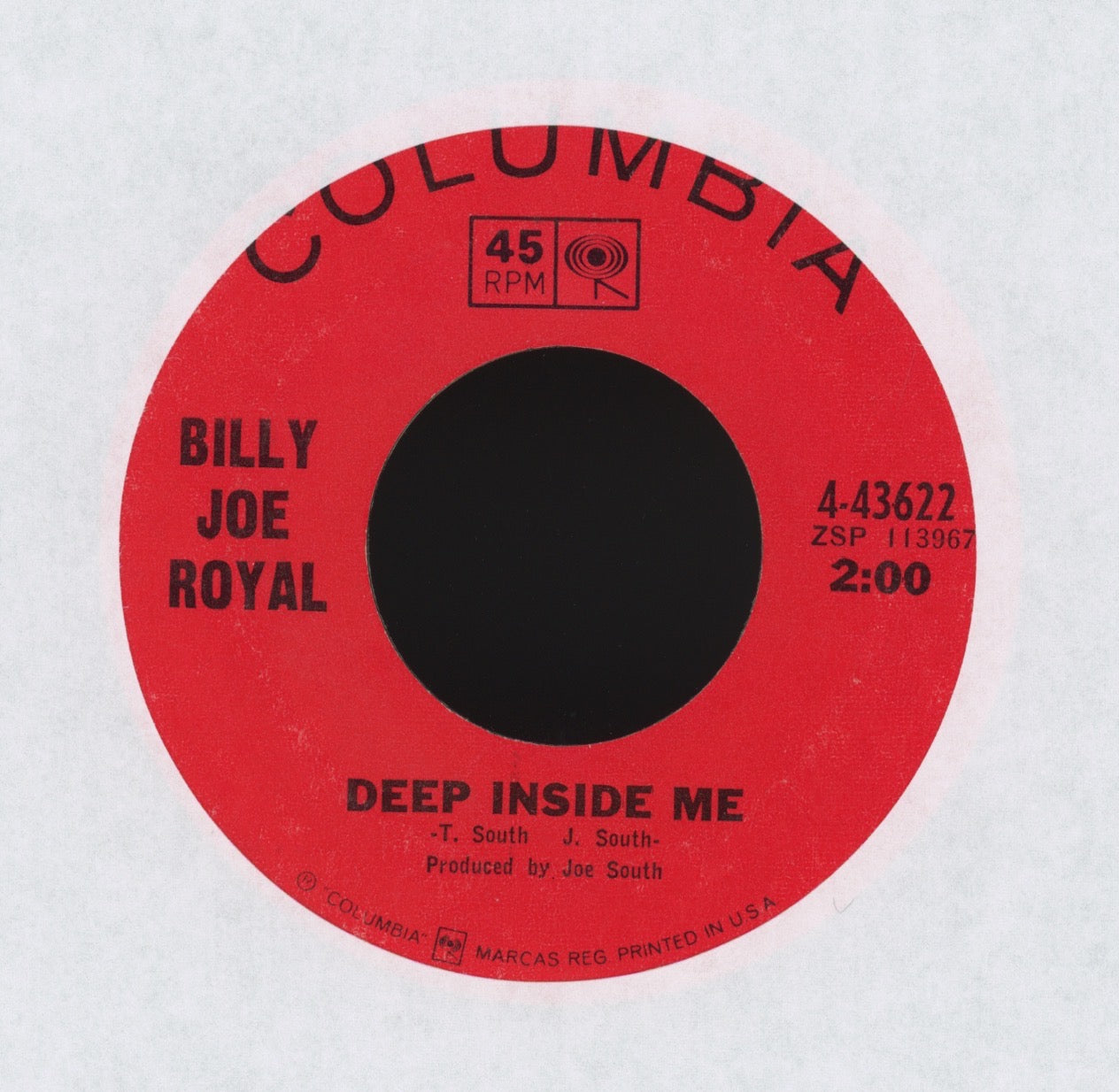 Billy Joe Royal - Heart's Desire on Columbia Northern Soul 45