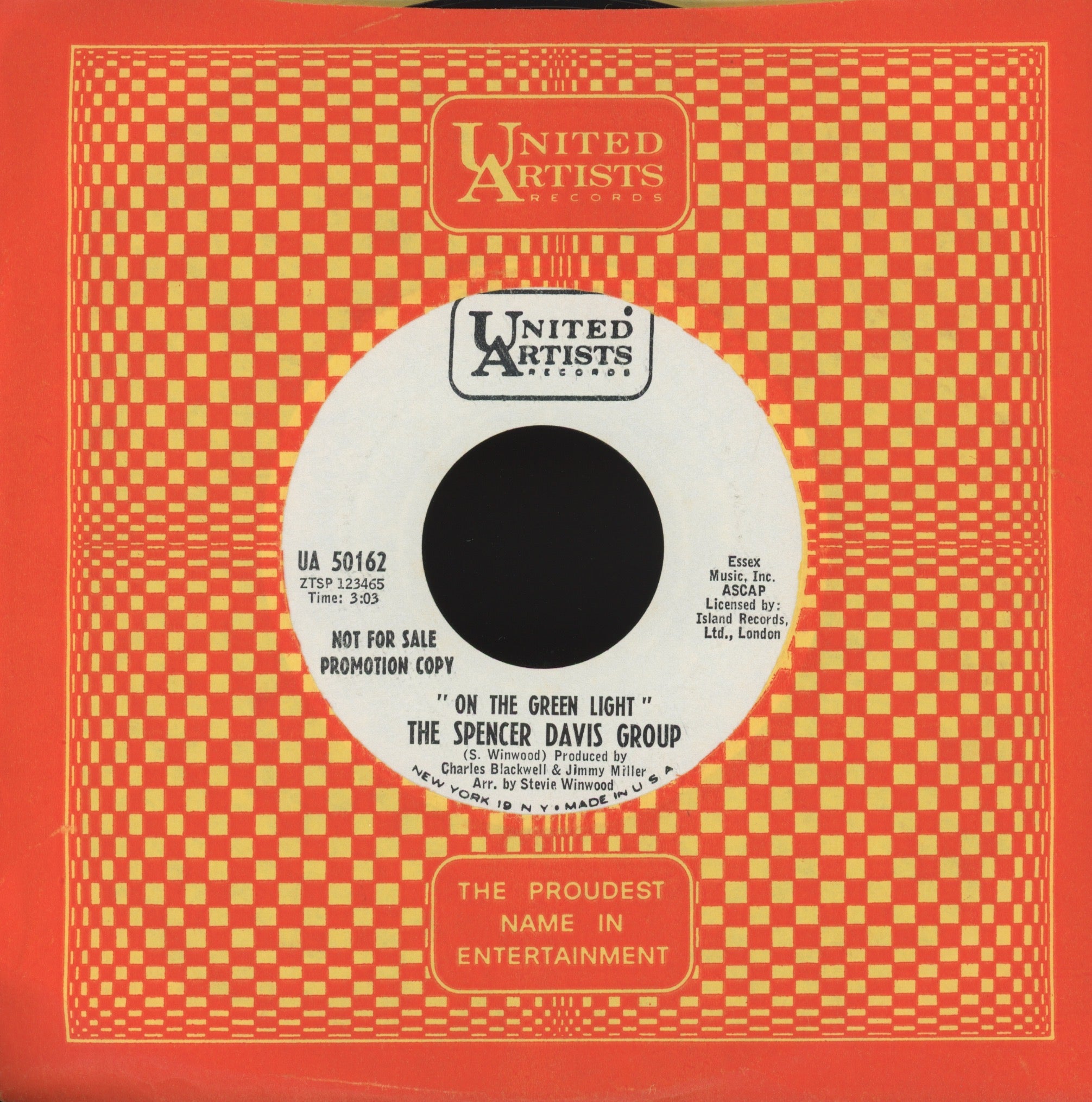 The Spencer Davis Group - On The Green Light on UA Promo Mod Soul 45