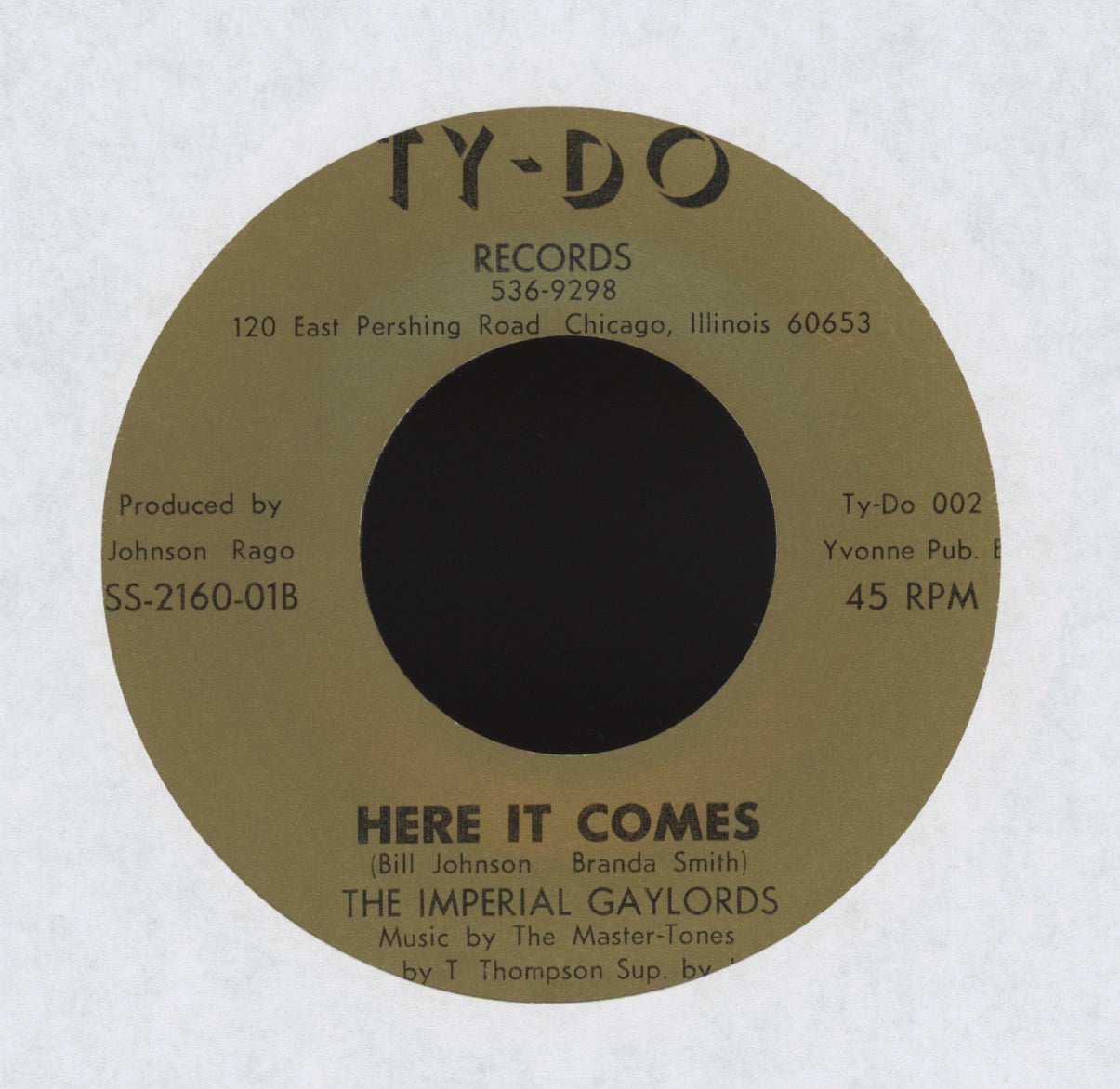 Imperial Gaylords - Here it Comes on Ty-Do Northern Soul 45