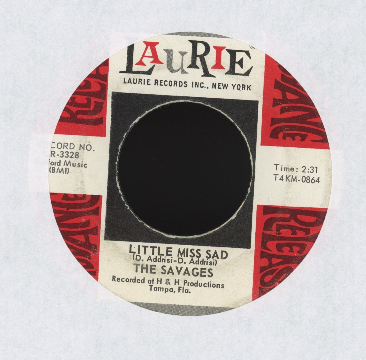 The Savages - Little Miss Sad / If You Left Me on Laurie Promo Garage 45