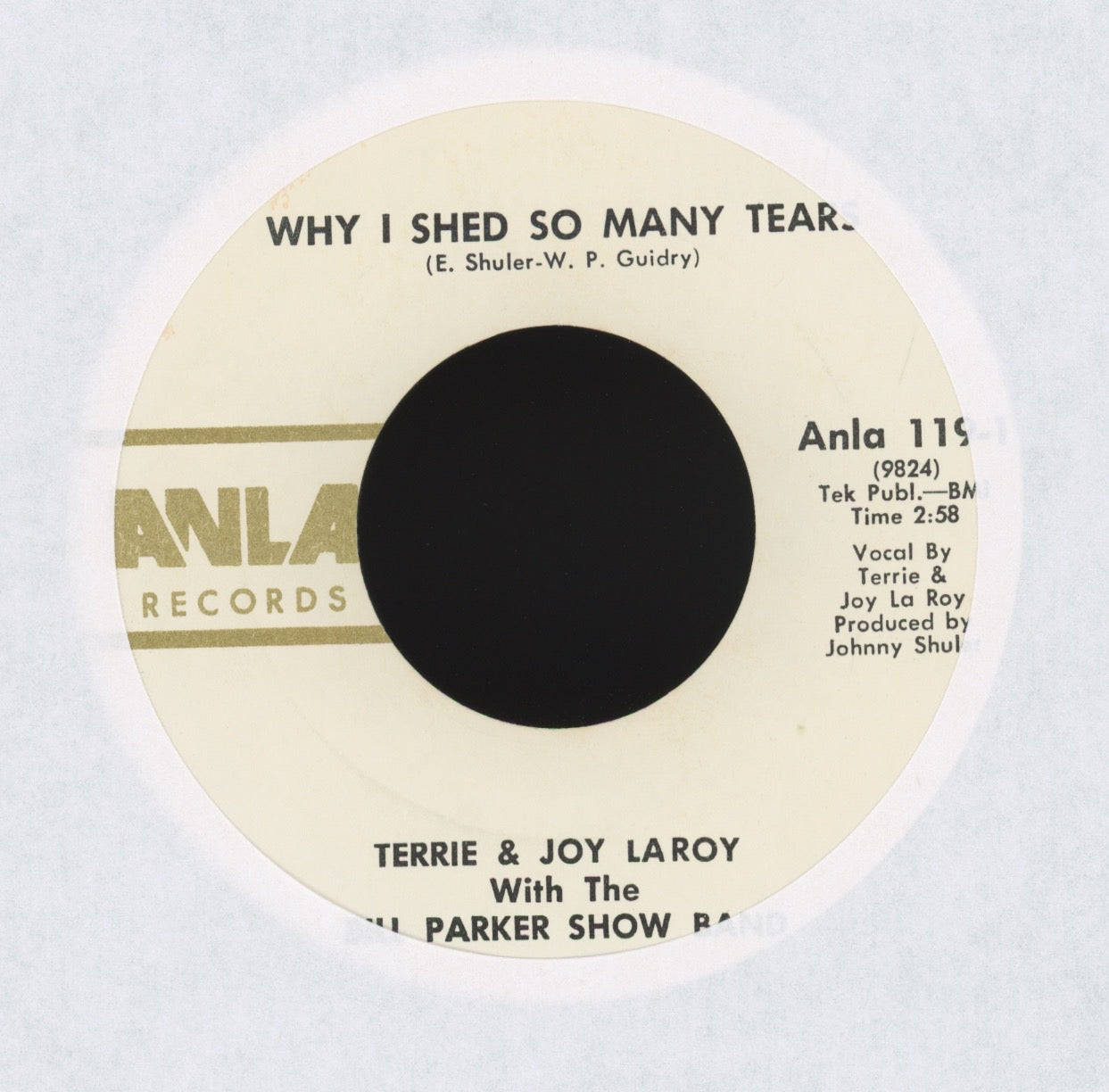 Terrie & Joy La Roy With The Bill Parker Show Band - Why I Shed So Many Tears on Anla Northern Soul 45