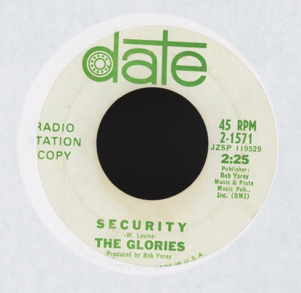 The Glories - (I Love You Babe But) Give Me My Freedom on Date Promo Northern Soul 45