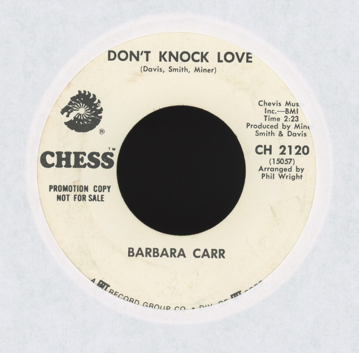 Barbara Carr - Don't Knock Love on Chess Promo Soul 45