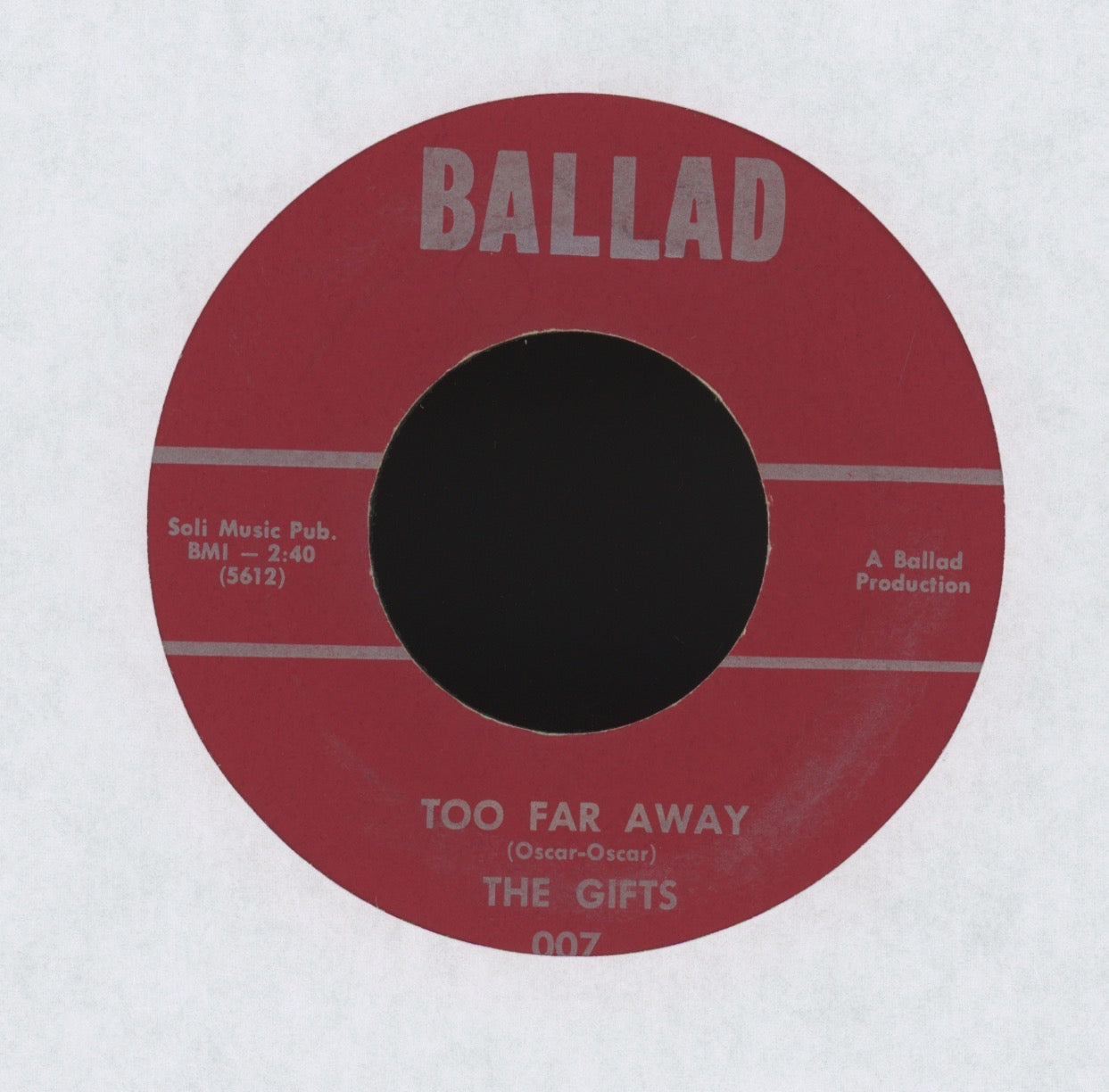 The Gifts - Too Little And Too Late on Ballad Northern Soul 45
