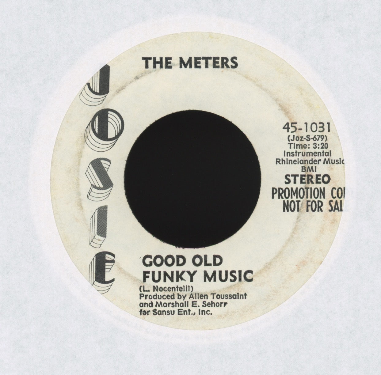 The Meters - Good Old Funky Music on Josie Promo Funk 45