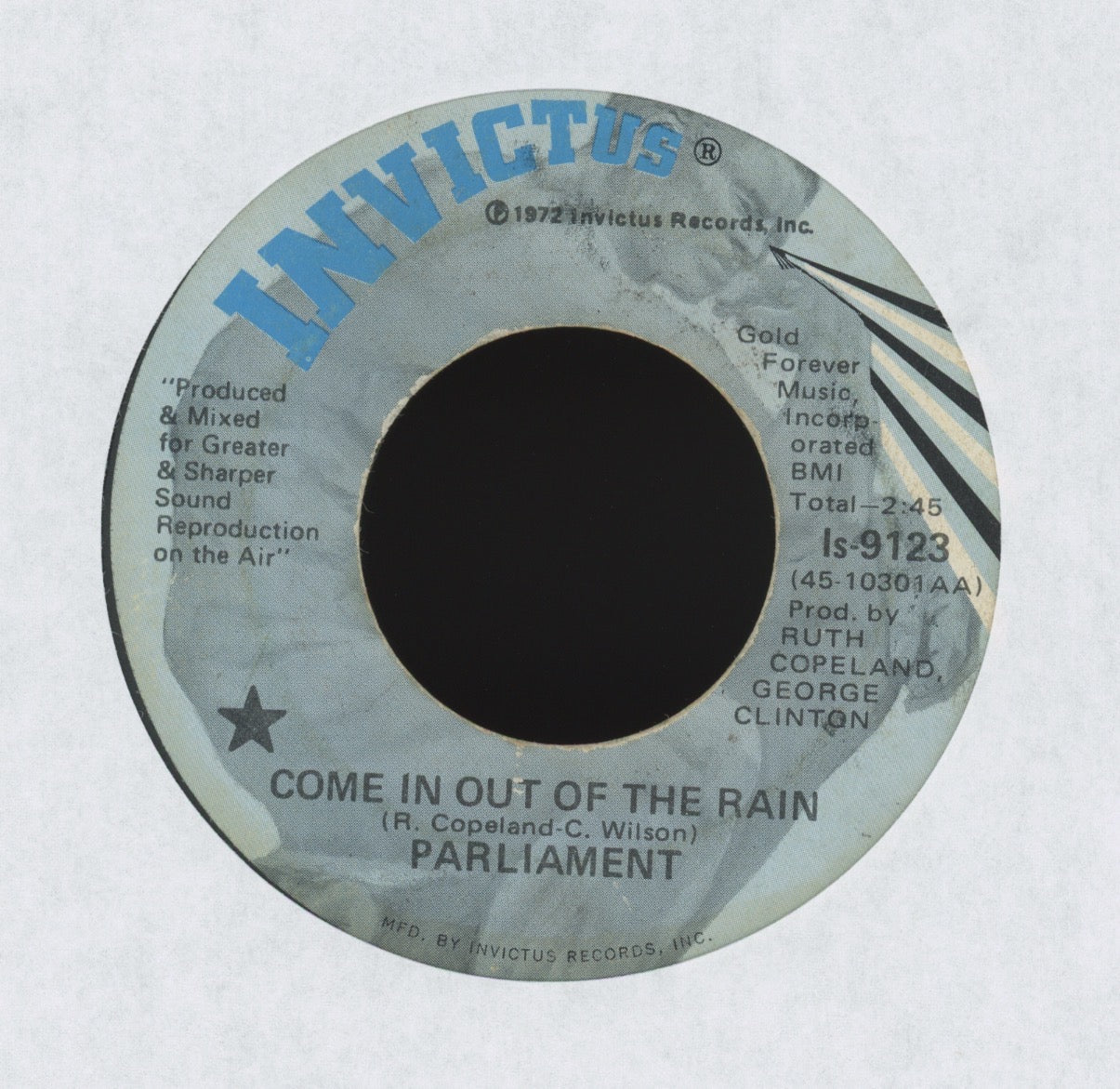 Parliament - Come In Out Of The Rain on Invictus Funk 45 Breaks