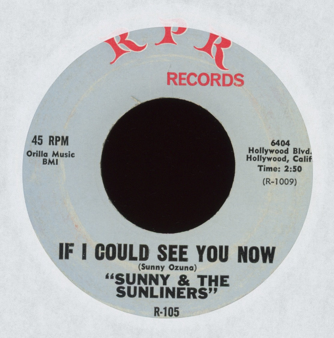 Sunny & The Sunliners - If I Could See You Now on RPR Northern Soul 45