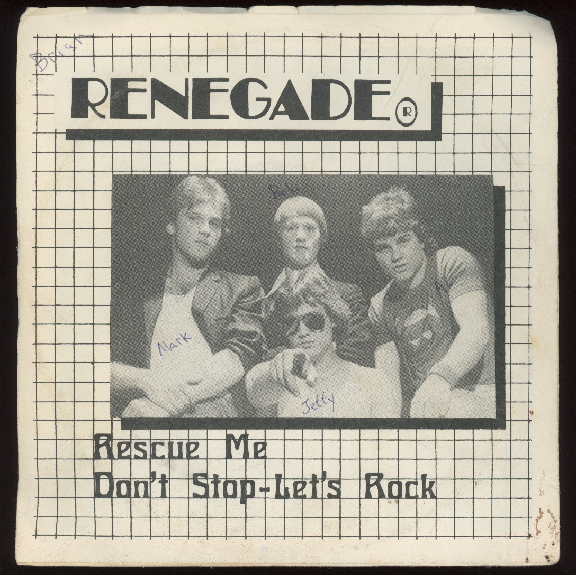 Renegade - Don't Stop Let's Rock on Magic Hard Rock 45 With Picture Sleeve