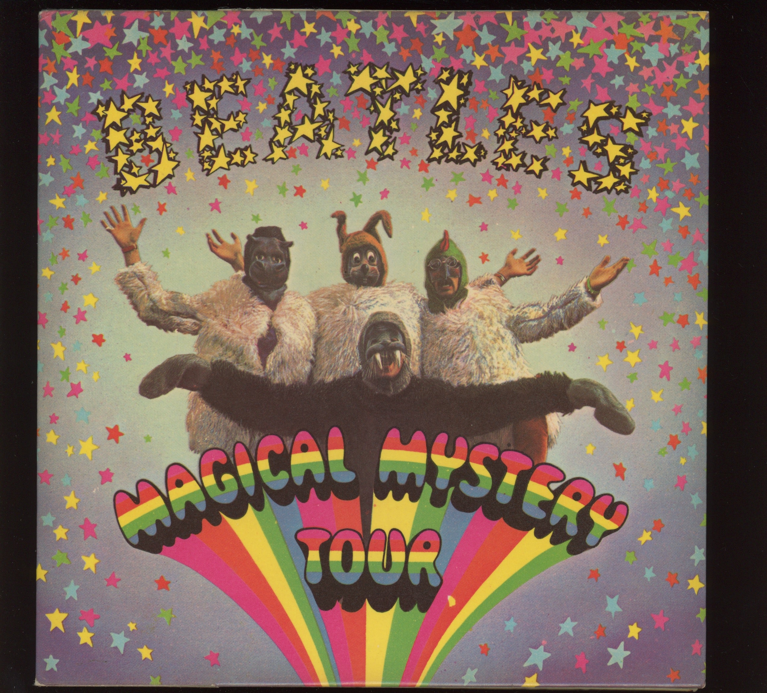 The Beatles - Magical Mystery Tour on Parlophone UK Press 2 X 45 Gatefold Sleeve With Booklet in Center
