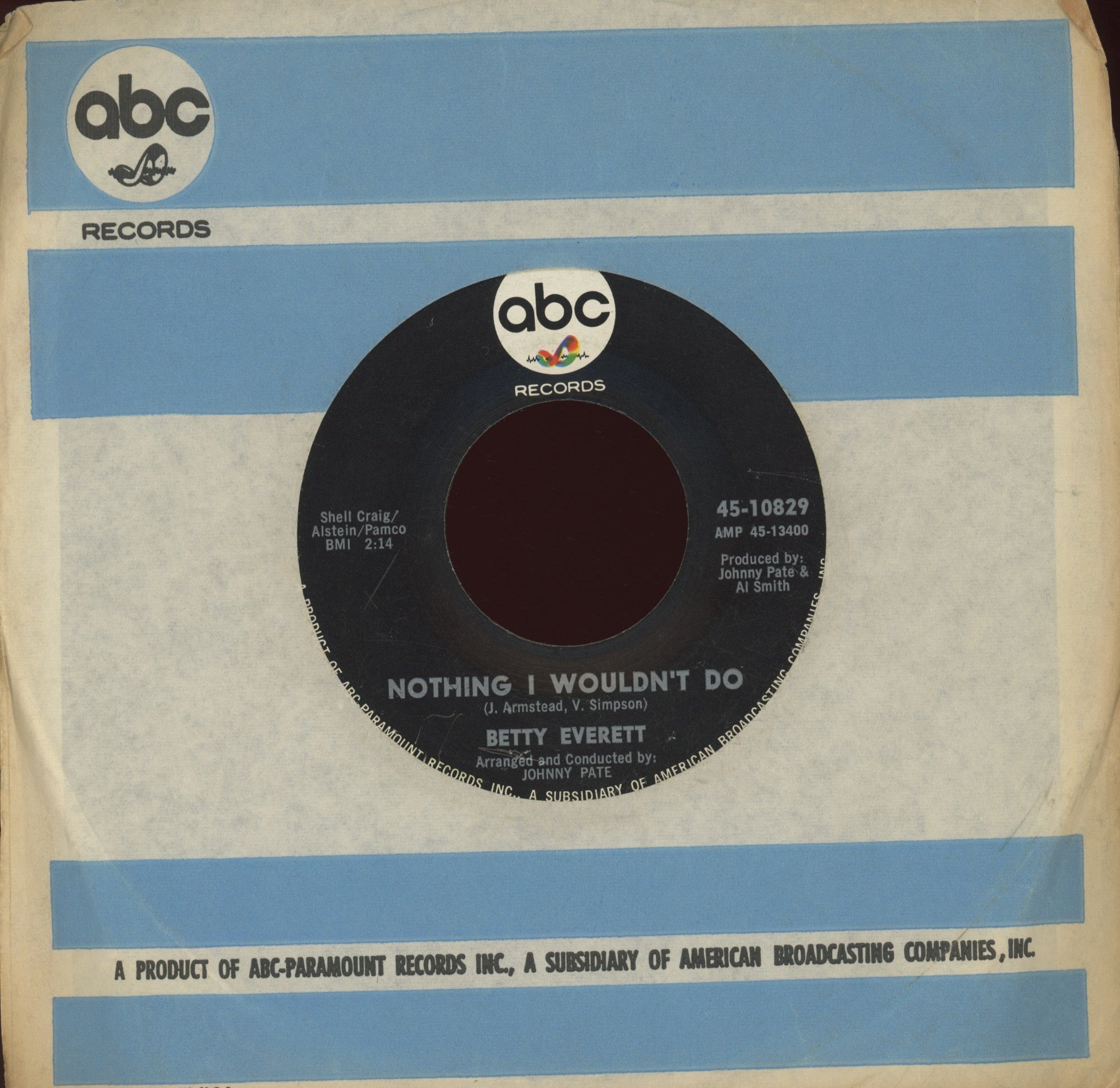 Betty Everett - In Your Arms / Nothing I Wouldn't Do on ABC Promo Northern Soul 45
