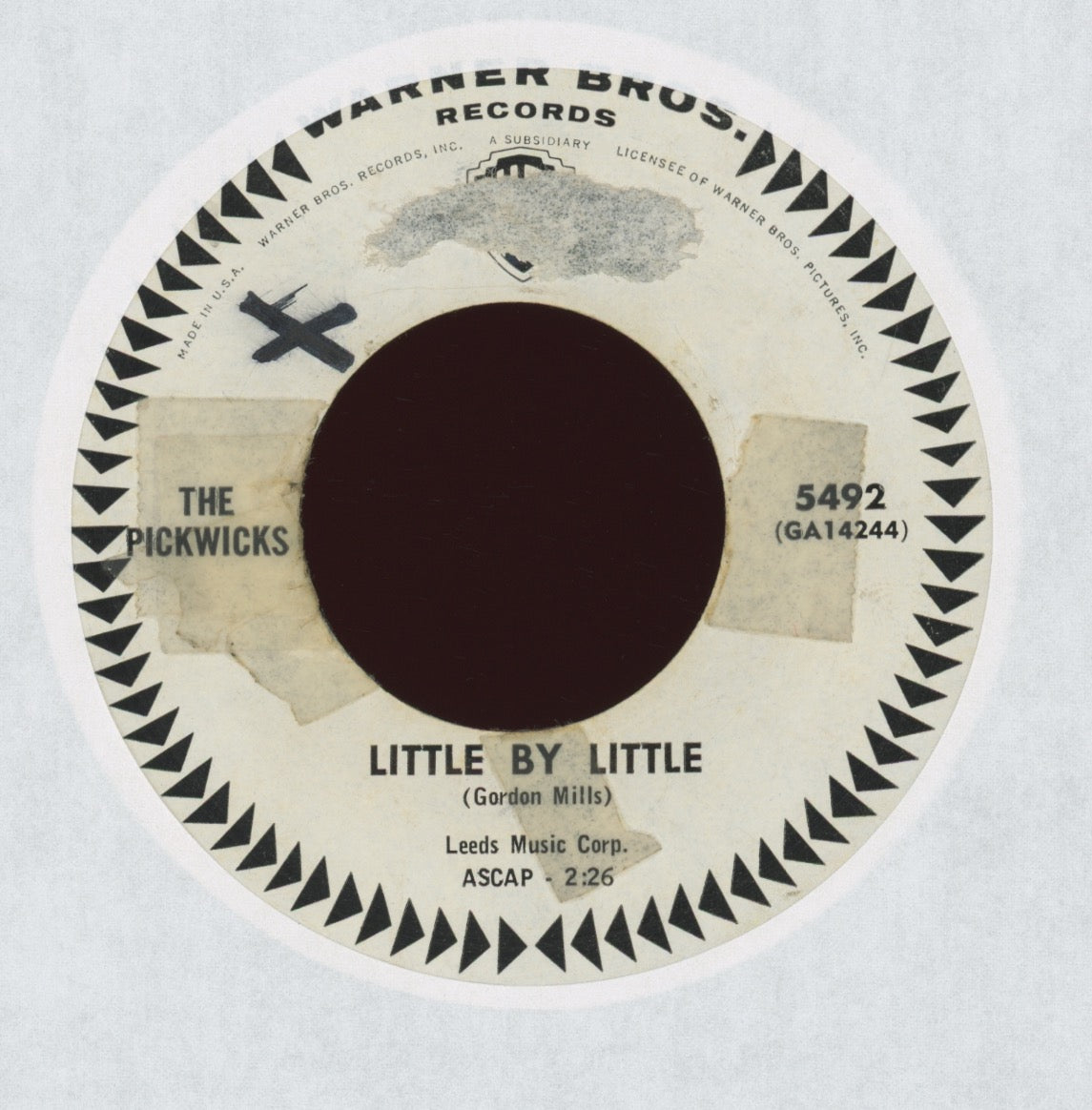 The Pickwicks - Little By Little on WB Promo Garage 45