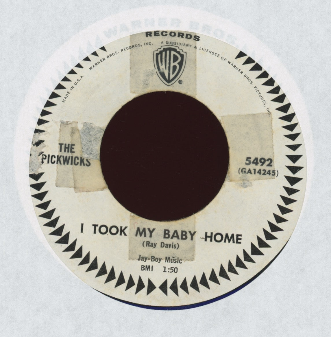 The Pickwicks - Little By Little on WB Promo Garage 45