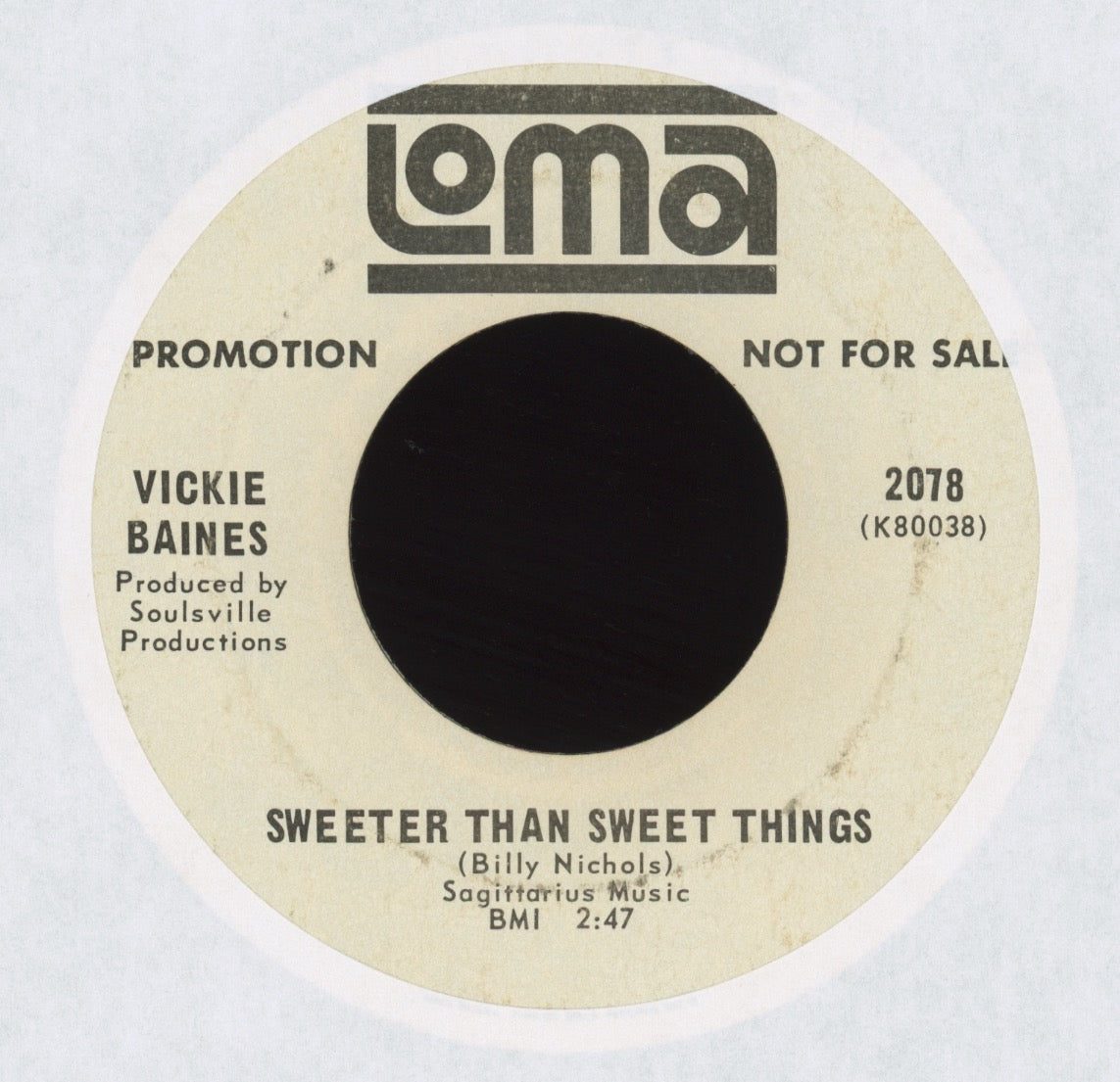 Vicki Baines - Sweeter Than Sweet Things on Loma Promo Northern Soul 45