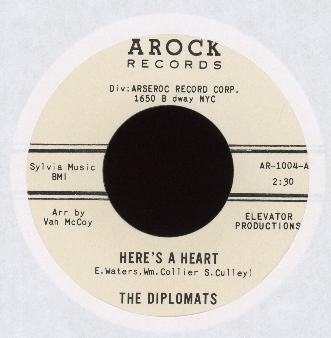 The Diplomats - Here's A Heart on Arock Promo Soul 45