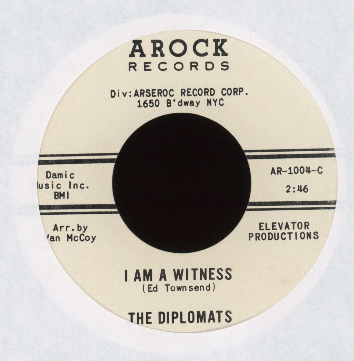 The Diplomats - Here's A Heart on Arock Promo Soul 45