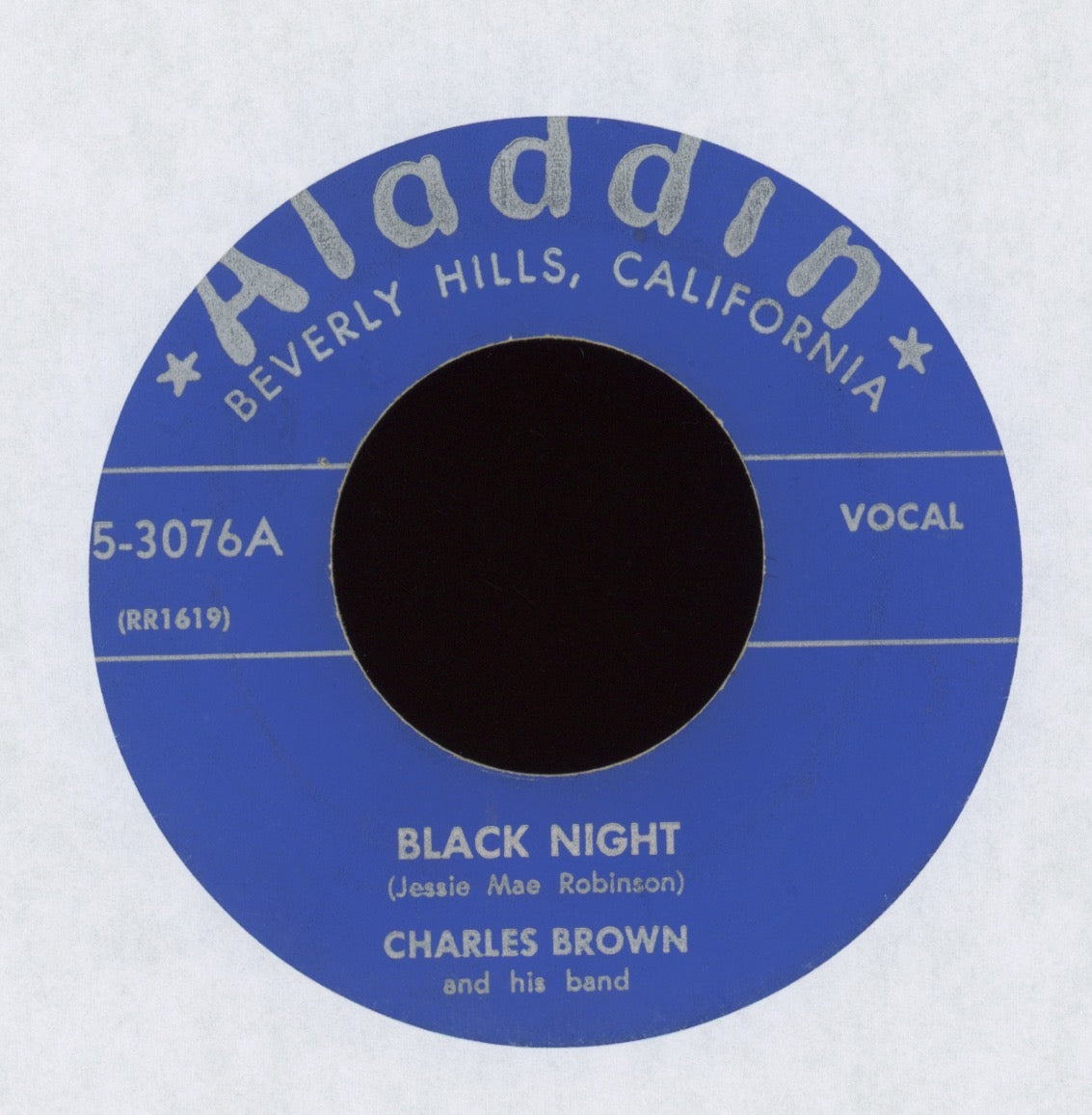 Charles Brown - Black Night on Aladdin Blues 45