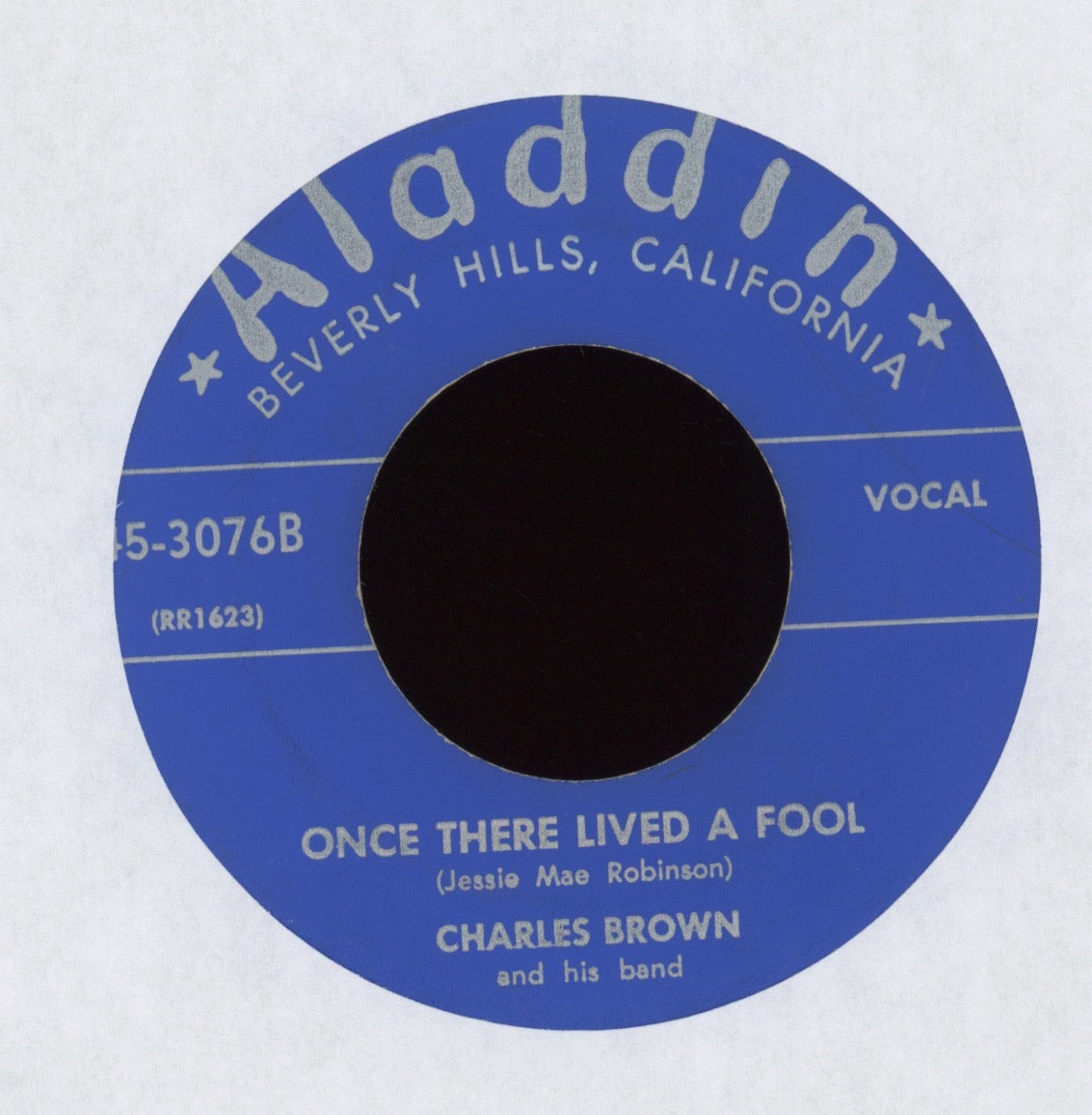 Charles Brown - Black Night on Aladdin Blues 45