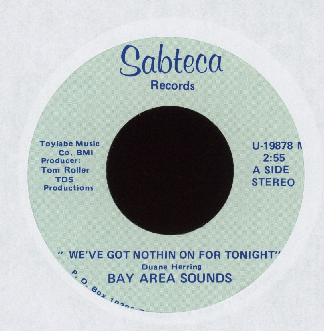 Bay Area Sounds - We've Got Nothin On For Tonight on Sabteca