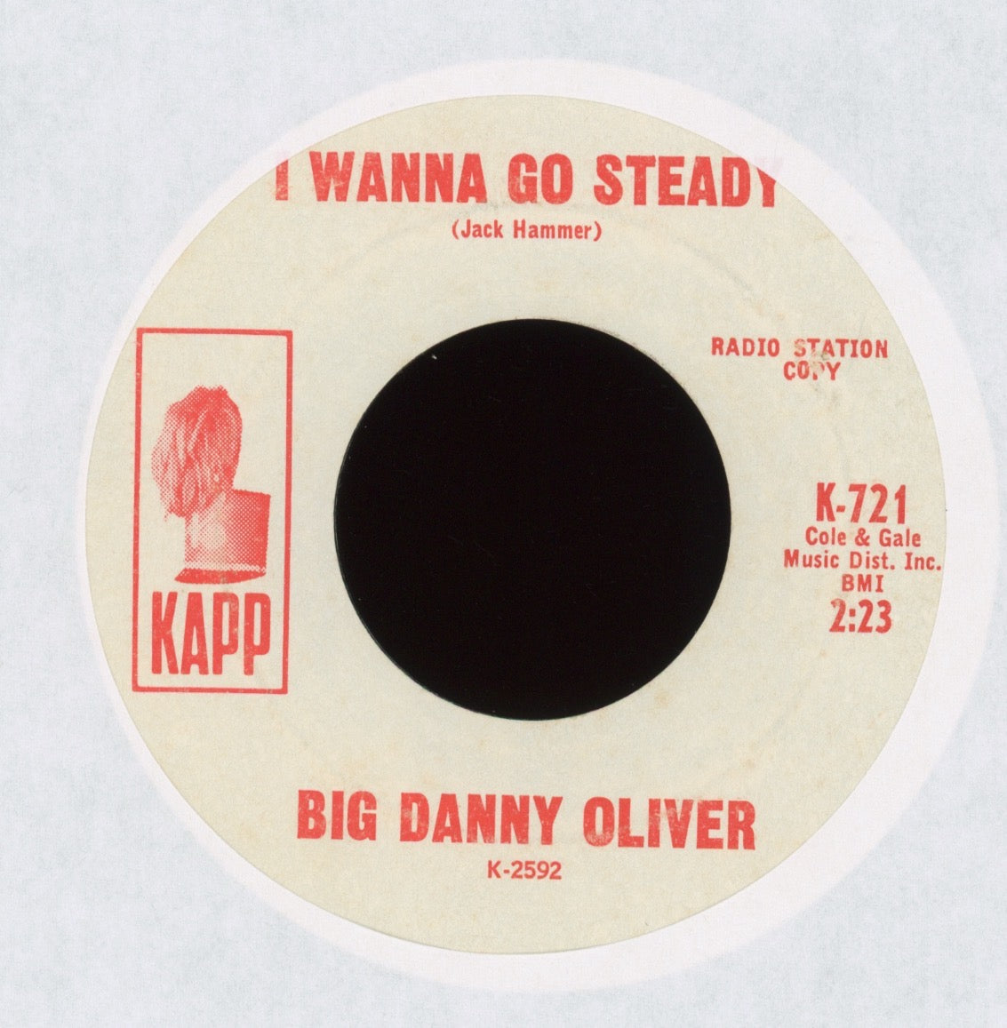 Big Danny Oliver - Sapphire on Kapp Promo R&B Rocker 45