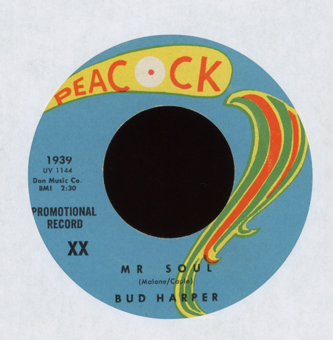 Bud Harper - Mr. Soul on Peacock Promo Northern Soul 45