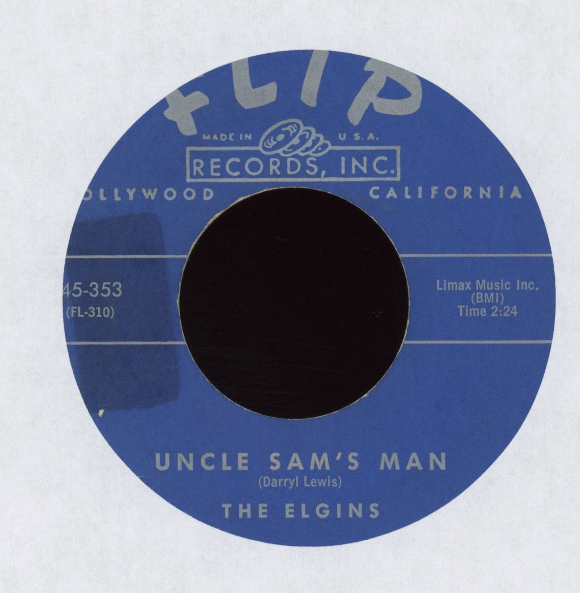 The Elgins - Uncle Sam's Man on Flip R&B Doo Wop 45