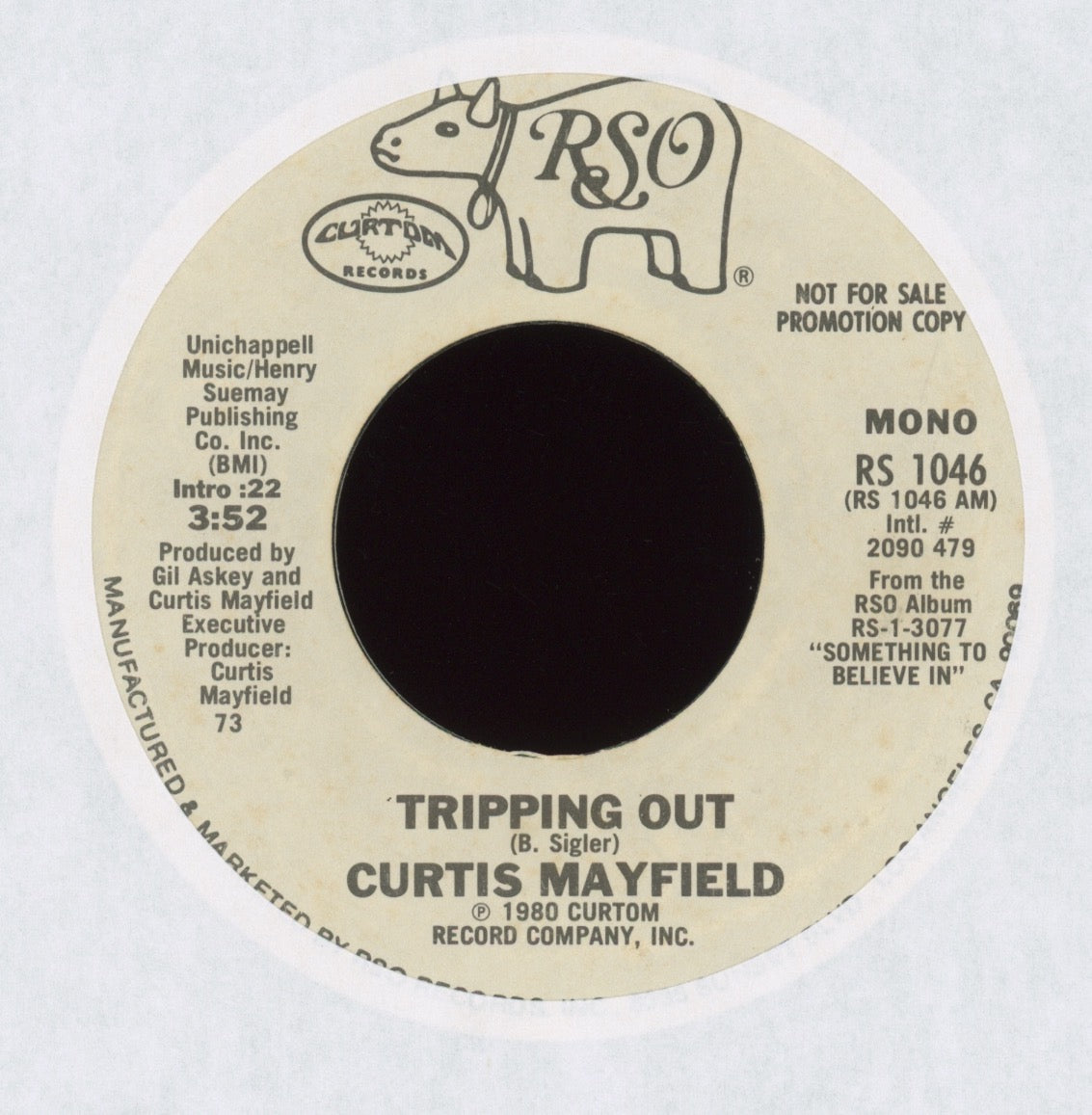 Curtis Mayfield - Tripping Out on RSO Promo Soul Funk 45