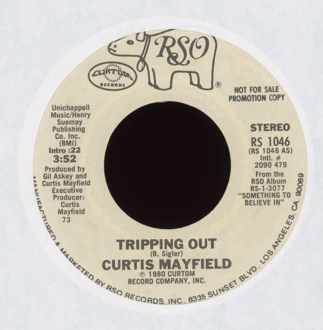Curtis Mayfield - Tripping Out on RSO Promo Soul Funk 45