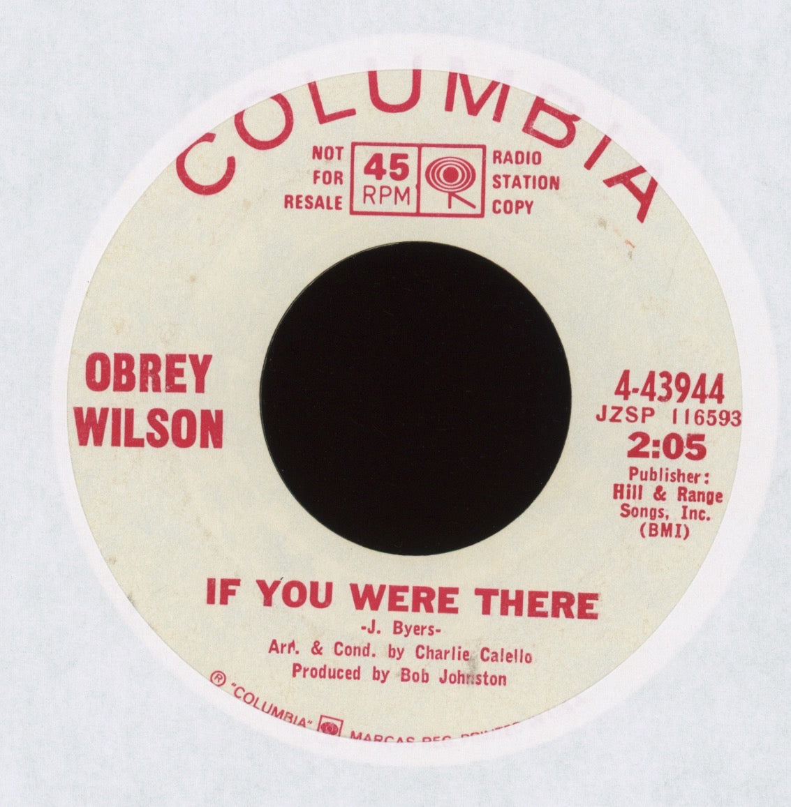 Obrey Wilson - If You Were There on Columbia Northern Soul 45