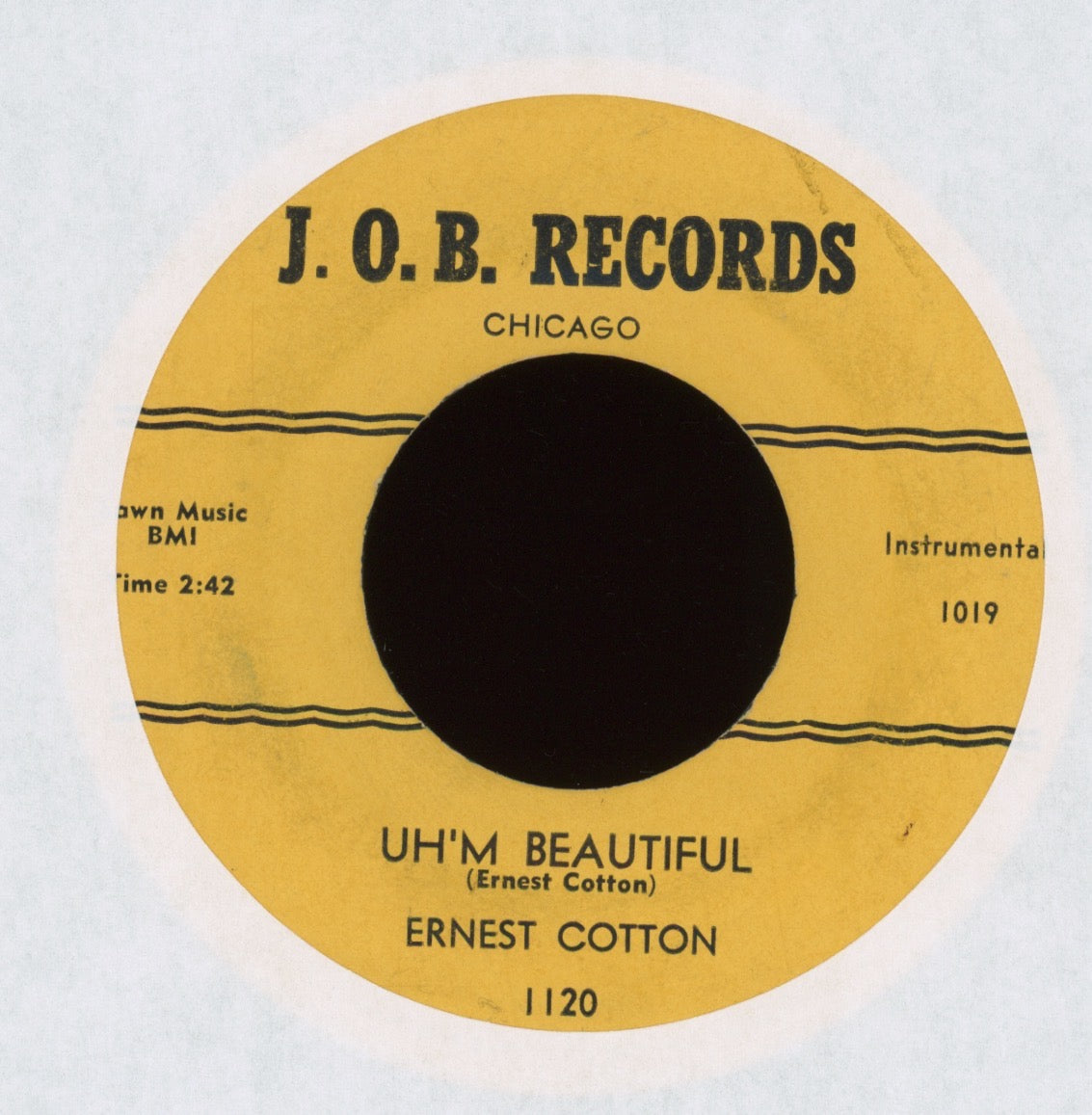 Ernest Cotton - Going Back To Memphis / Uh'm Beautiful on J.O.B. Blues 45