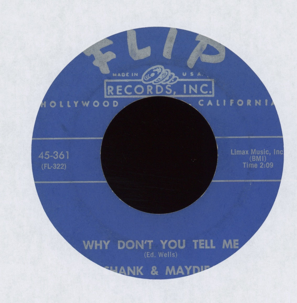 Shank And Maydiea - Bye Bye Baby (My Pride) on Flip R&B 45