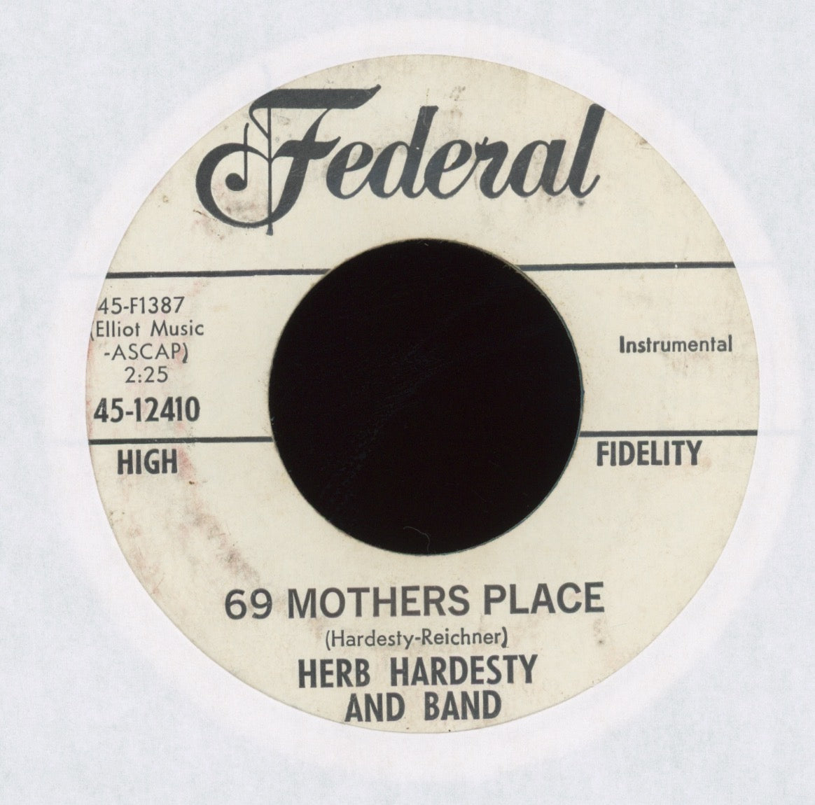 Herb Hardesty - Beatin' And Blowin' on Federal Promo Instro R&B 45
