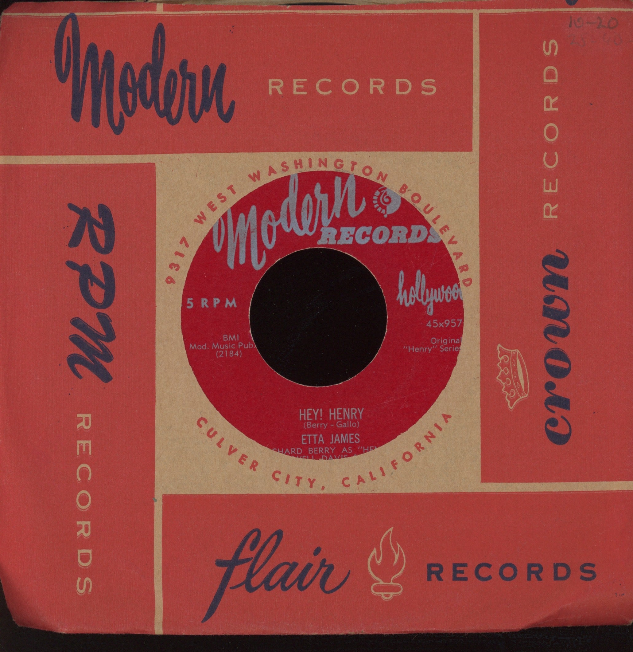 Etta James - Hey! Henry on Modern R&B 45
