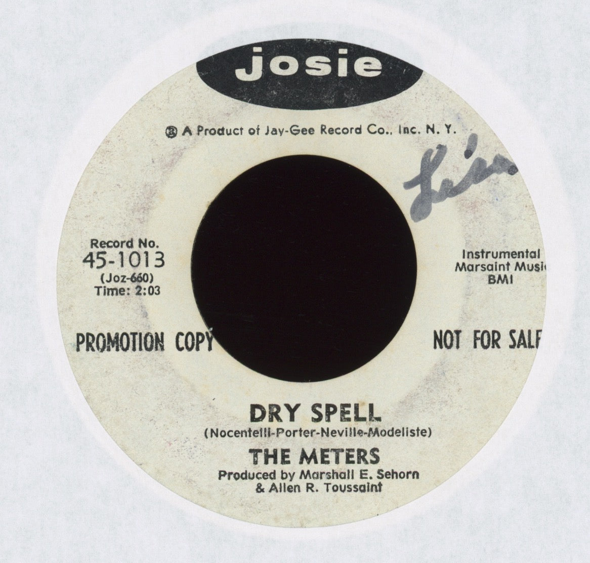 The Meters - Dry Spell on Josie Promo Funk 45