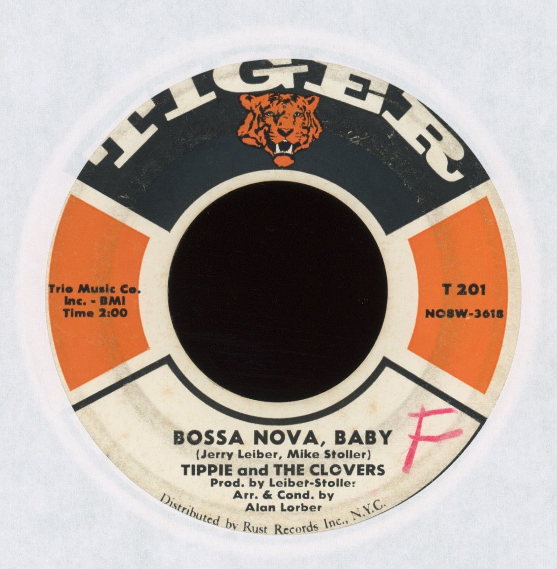 Tippie & The Clovers - Bossa Nova, Baby on Tiger Latin R&B 45