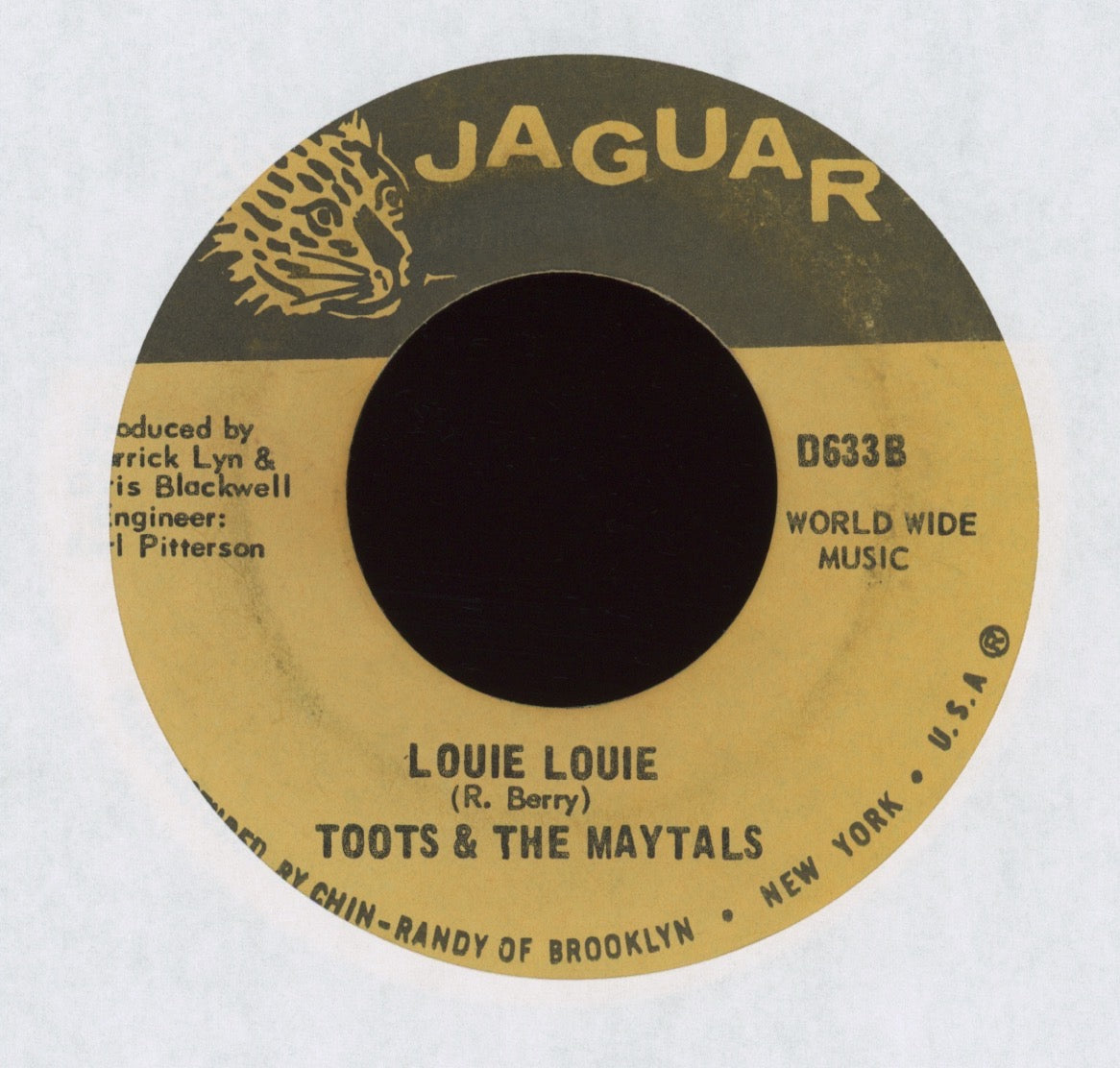 Toots & The Maytals - Louie Louie on Jaguar U.S. Press