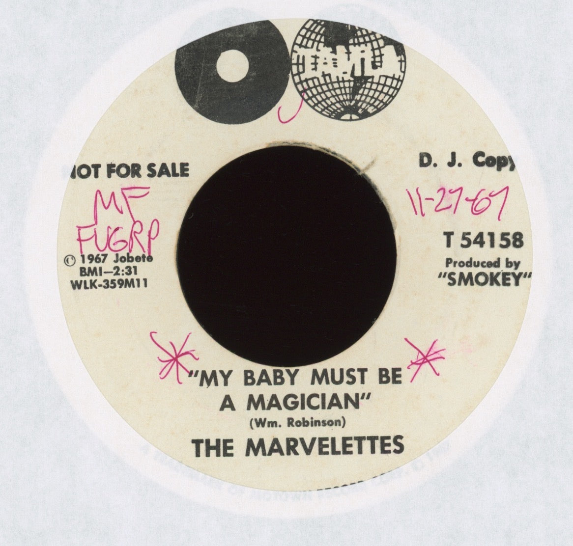 The Marvelettes - My Baby Must Be A Magician on Tamla Promo Northern Soul 45
