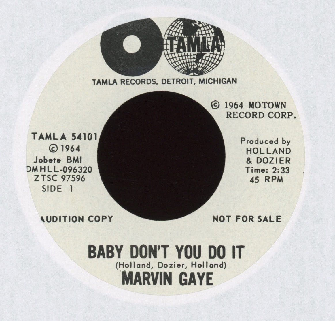 Marvin Gaye - Baby Don't You Do It on Tamla Promo Northern Soul 45