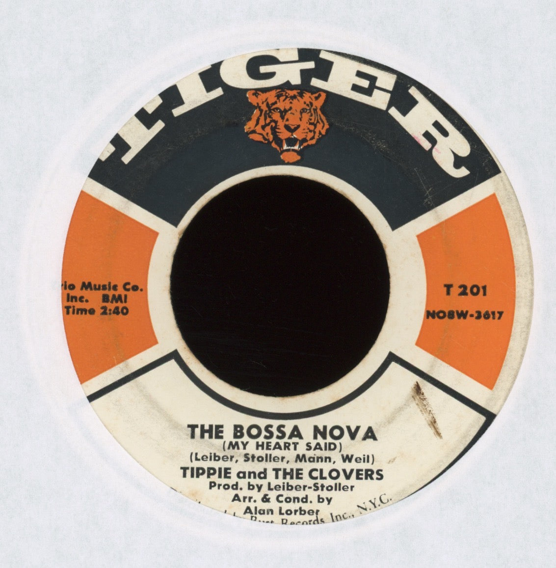 Tippie & The Clovers - Bossa Nova, Baby on Tiger Latin R&B 45