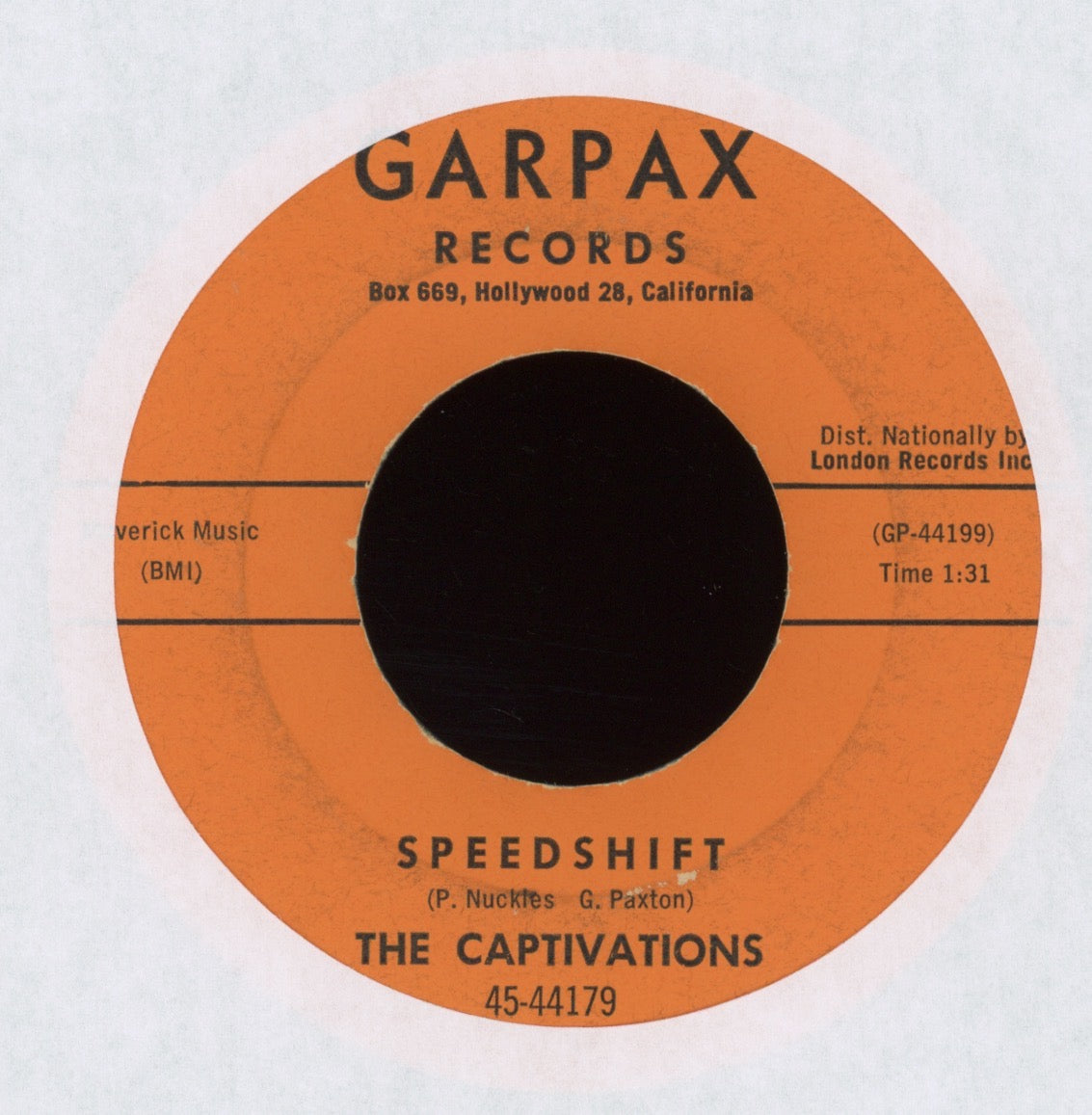 The Captivations - Red Hot Scrambler-Go! / Speedshift on Garpax Hot Rod Surf 45