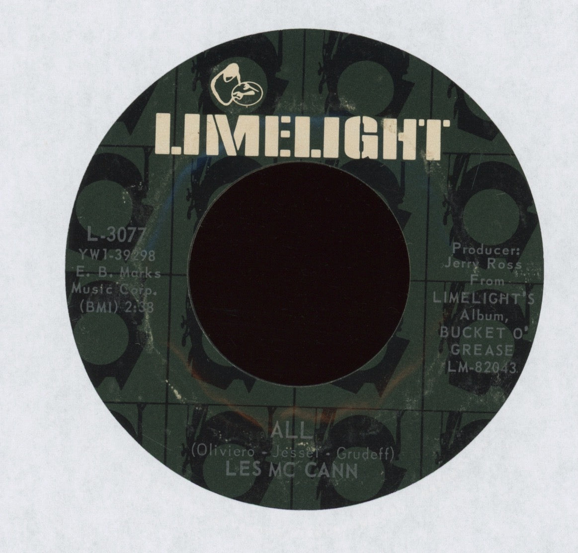 Les McCann - Bucket O' Grease on Limelight Jazz Funk 45