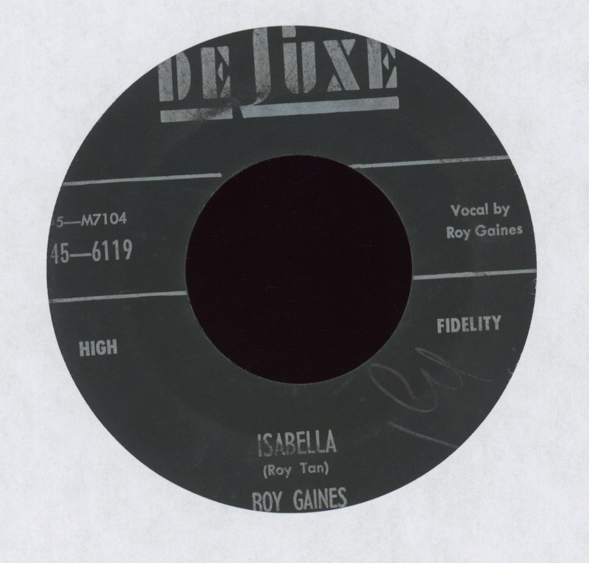 Roy Gaines - Isabella on DeLuxe R&B 45