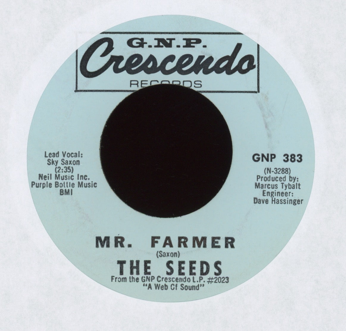 The Seeds - Mr. Farmer on G.N.P. Crescendo Garage 45