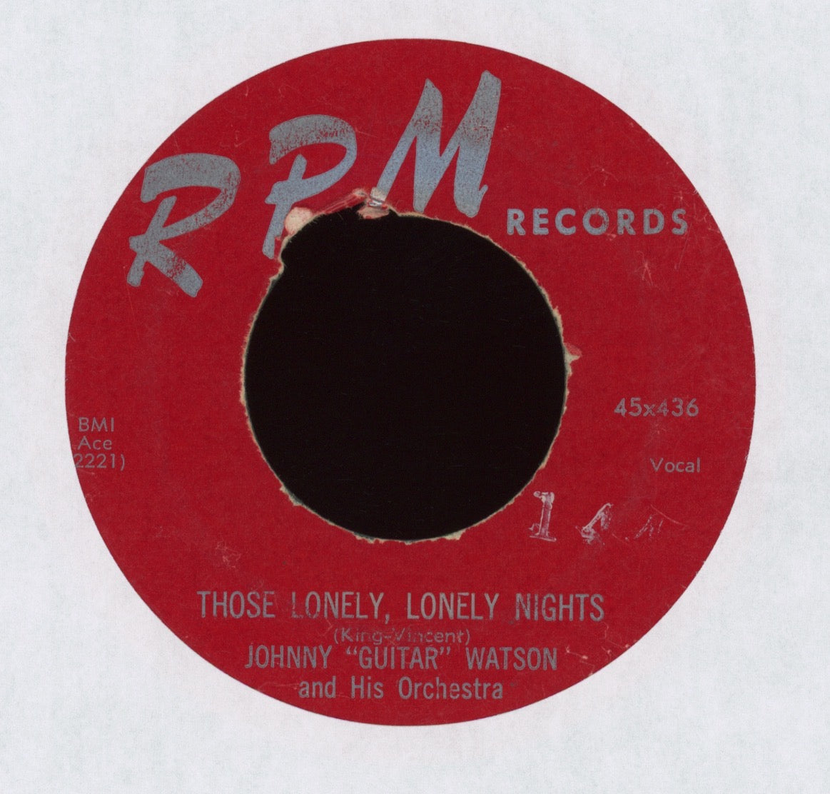 Johnny Guitar Watson - Those Lonely Lonely Nights on RPM R&B Blues 45