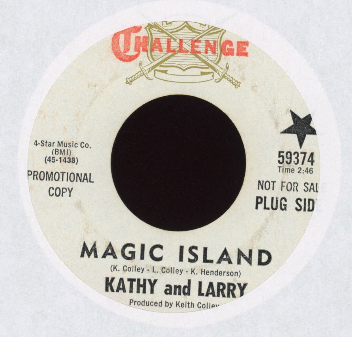 Kathy And Larry - Magic Island on Challenge Promo Teen Pop 45