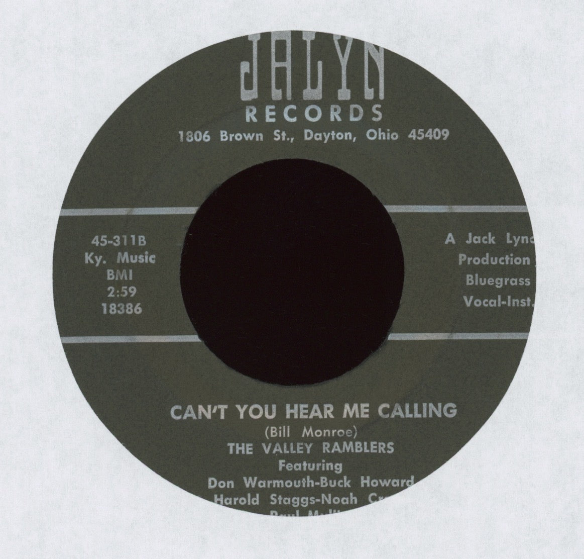 The Valley Ramblers - I'll Always Be Waiting For You on Jalyn Bluegrass 45